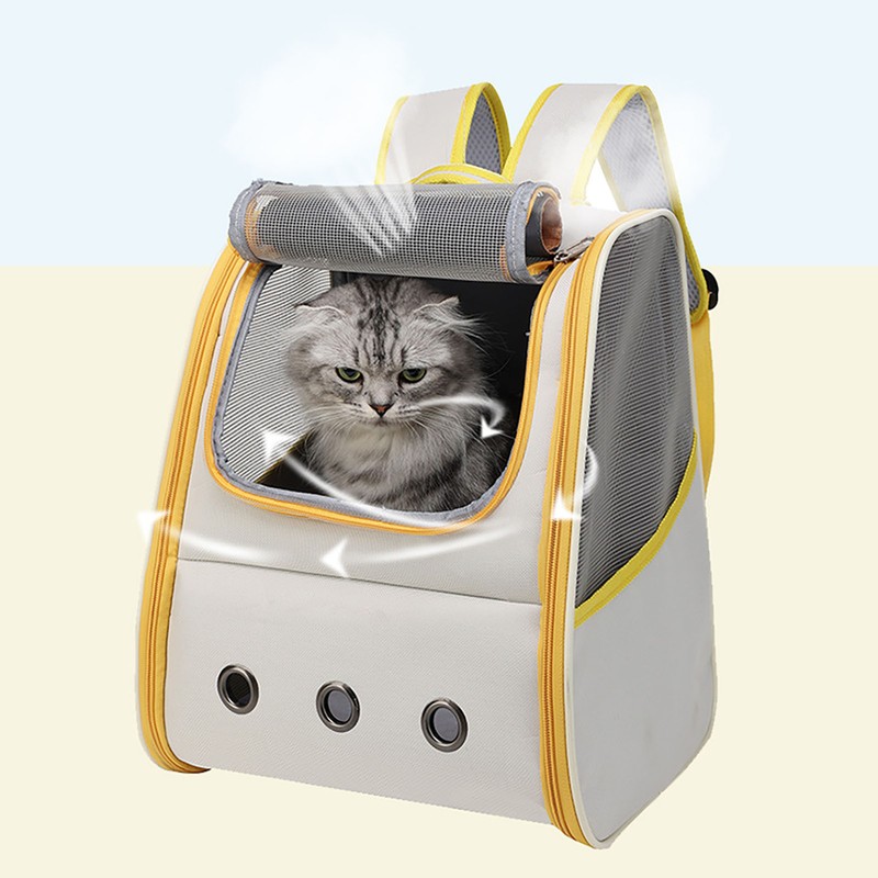 Cat Carrying Backpack Breathable Large Window Portable Pet Travel Carrier