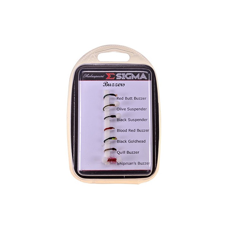 Shakespeare Sigma Fly Selection - Buzzers - 7 Assorted Styles