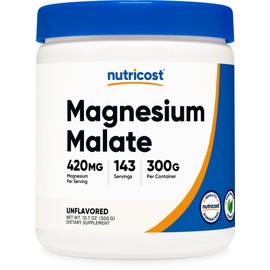 Nutricost Nutricost Magnesium Malate Powder (300g) - 420mg of Magnesium Per Serving - Non-GMO, Gluten Free