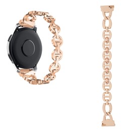 SING F LTD Watch Strap Quick Release 20mm Watch Strap Zinc Alloy Bling Hollow Wristband Compatible with Garmin Venu/Venu Sq Vivoactive 3/3 Music Rose Gold