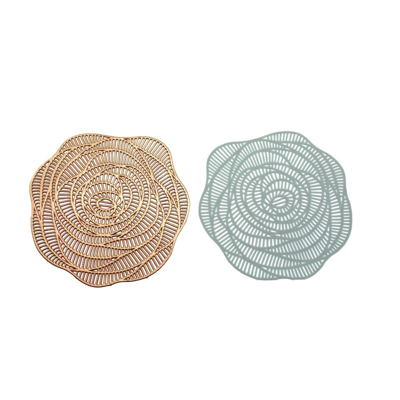speed mao Fashionable Rose Coaster PVC Insulated 10 Piece Set,