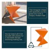 LeisureMod Randolph Modern Plastic Triangle End Table in Orange