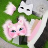 Seenelling 23 Pcs DIY Therian Mask Kit Blank Cat Mask