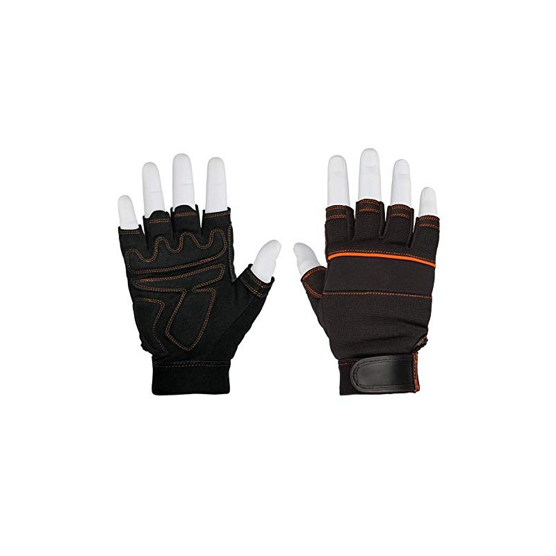 Truper GU-655, Guantes para mecánico cortos alta protección y comodidad