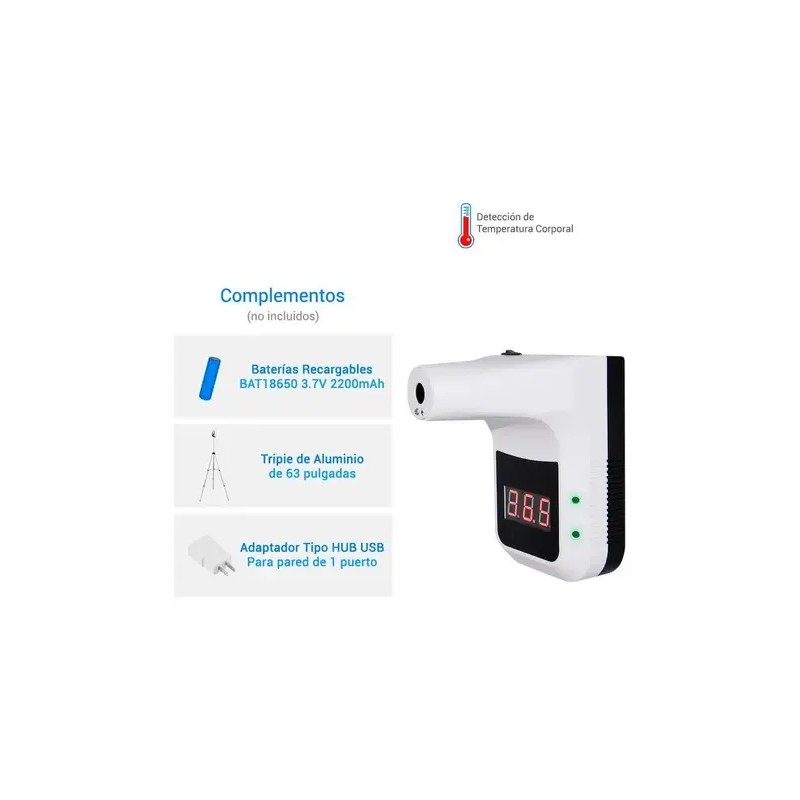 Termómetro Infrarrojo Sin Contacto K3 Alter Frontal Con Alarma