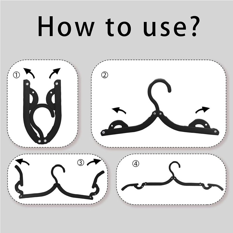 Foldable Travel Hangers Plastic Portable Folding Clothes Hangers Cruise Ship