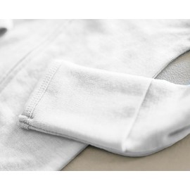 Woolino Toddler Footie Sleeper, Merino Wool Baby Pajamas, Baby Footed One-Piece Sleeper Jumpsuit, Front Zip Footie Romper for Boy & Girl, Unisex, 6-9m, Oat