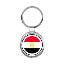 Gift Keychain : Egypt Flag Never Underestimate The Power Egyptian Expat Country