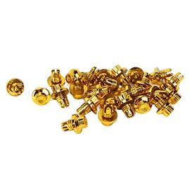 Remaches de la Rueda del Automóvil ZJchao, 25 Piezas Doradas con Tuercas Hexagonales de Plástico ABS, para Bordes de Ruedas de la Serie AH DS