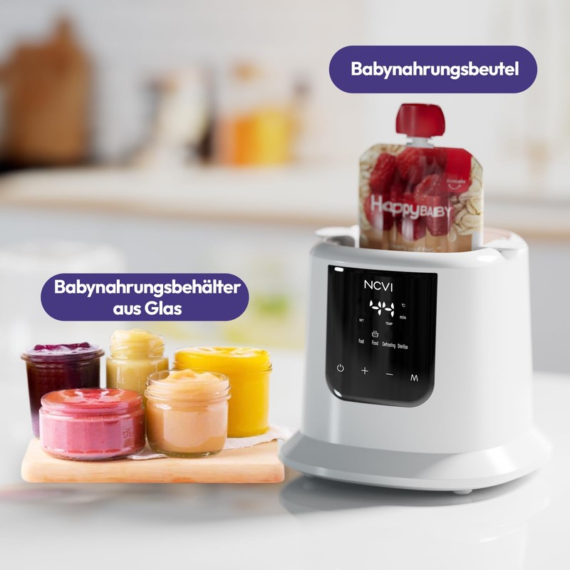 NCVI Baby Bottle Warmer, Quick Heating with LCD Display, Defrost