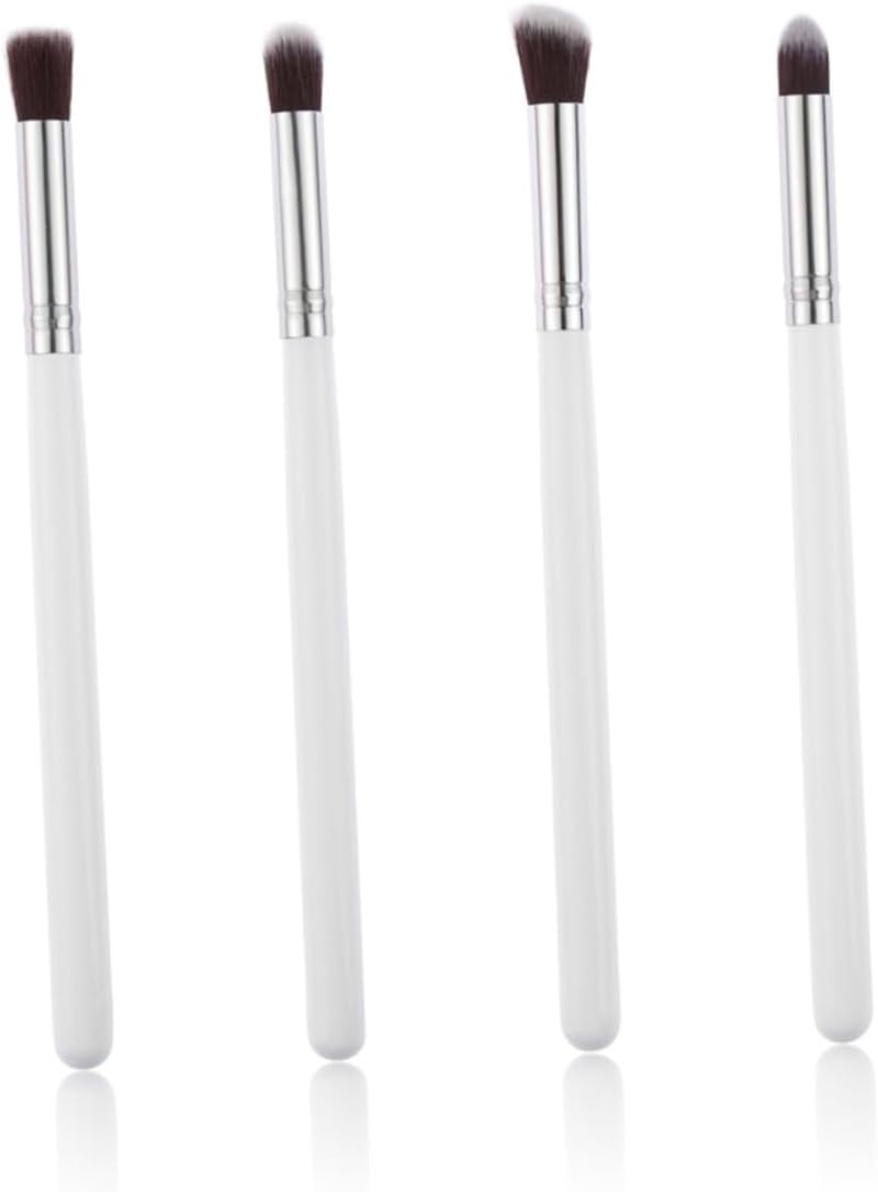 NOLITOY 4piezas Pinceles Para Sombras De Ojos Difuminar y Aplicar Herramienta De Maquillaje Para Uso Profesional Ojos Labios y Base