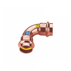 Sanpro Fitting - Press Fitting Copper 90° Angle - Elbow Size V 15 (Press Fitting Copper Gas Water Drinking Water Heating Plumbing Fittings Copper Line)