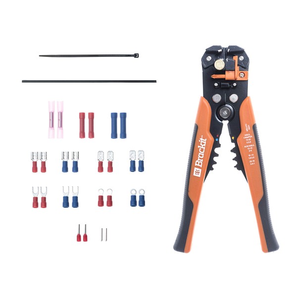 Brackit 231 Piece 3 in 1 Automatic Wire Stripper, Crimper
