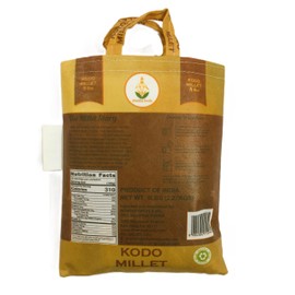Shastha Kodo Millet (Varagu) - 5 Lbs (Pack of 1) - Processed, Semi polished and Hulled