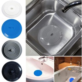 Large Silicone Tub Stopper,6 inches Drain Plug Stopper Flat Suction Cover for Bathtub Kitchen Bathroom Accessories (Blue)