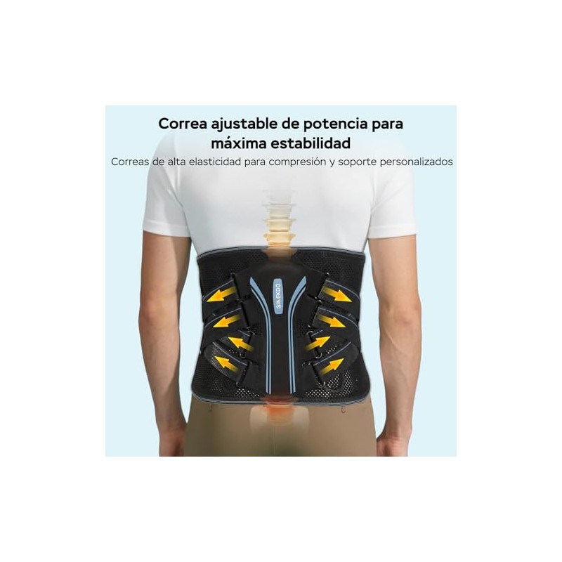 Faja Lumbar para Dolor de Espalda Baja con Soporte Binico