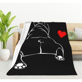 HGOD DESIGNS Bulldog Blanket for Men and Women, Soft Warm Bulldog Throw Blanket and Fleece Flannel Blanket for Couch Bed Living Room Decor 130x150cm