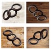 28mm x 45mm Walnut Curtain Rings Effect Drapery Pole Rod