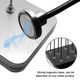 Sporgo Magnetic Helping Hands 8 Pieces Soldering: Soldering Aid Third Hand Soldering with Flexible Gooseneck Metal Arms, Magnetic Soldering Station Helping Hand Model Making Accessories for Soldering