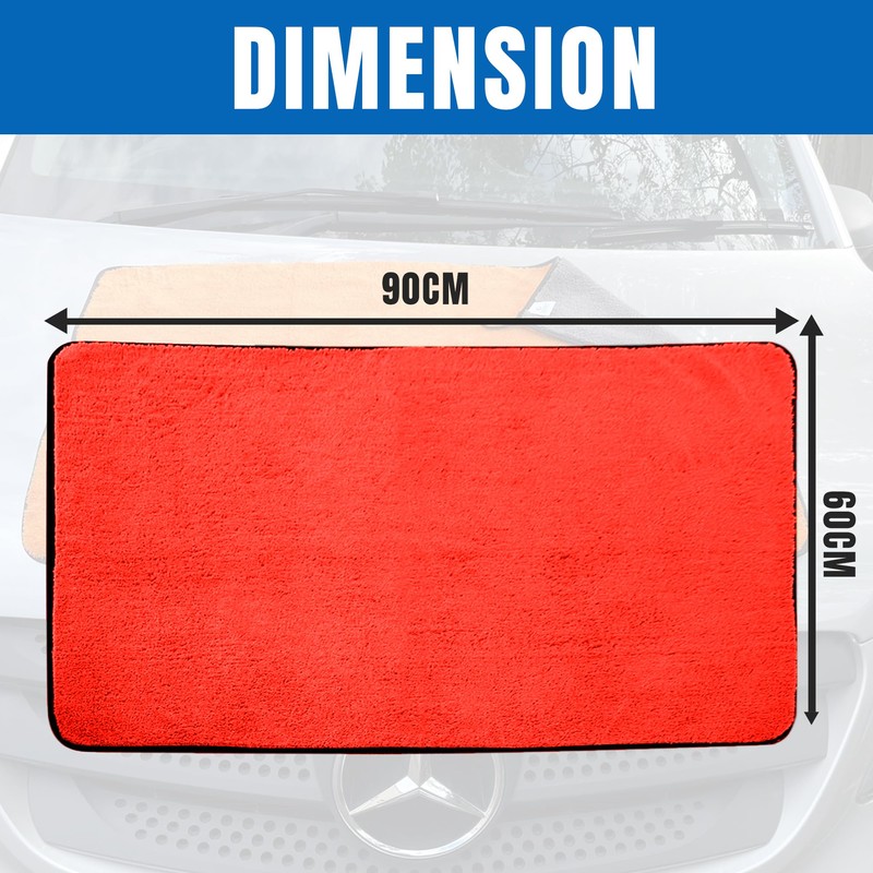 Towelogy Microfibre Car Drying Towel Extra Large 800GSM Dual Sided