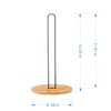 TIEYIPIN Paper Towel Holder, Countertop Roll Stand with Anti-Skid Wooden