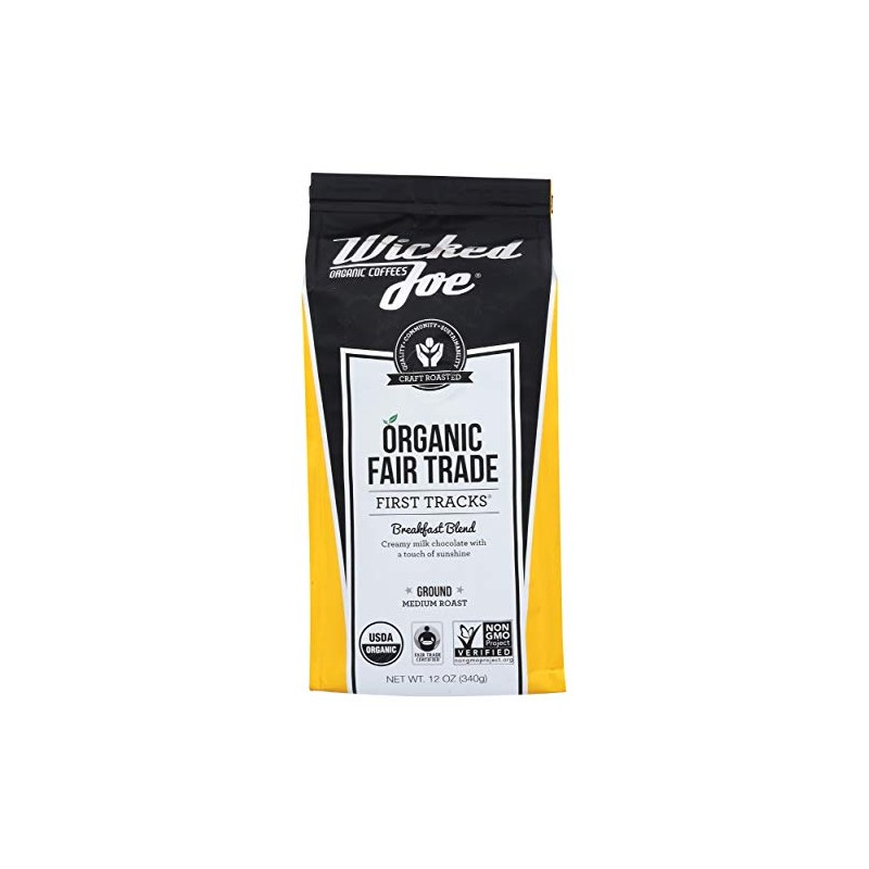 Wicked Joe Coffee Breakfast Blend Ground, 12 oz, Yellow