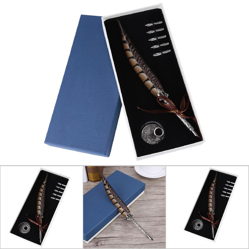 Antique Feather Fountain Dip Pen Quill Pen Writing Stationery Business