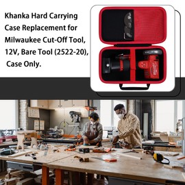 Khanka Hard Case Replacement for Milwaukee 12V Cordless Cut-Off Tool (2522-20), Case Only