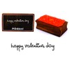 Printtoo Happy Valentines Day Rectangular Wooden Rubber Stamp Block Scrap-Booking