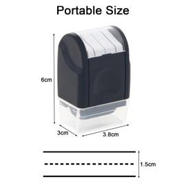 COITEK Roller Stamp Dashed Handwriting Lines Practice Rolling Stamps Self Inking, Parents and Teachers Sentence Strips Handwriting Practice(Black)