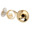 Miniature French Horn Model Brass Golden Stylish Exquisite Birthday Gift