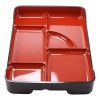 Japanese Large Bento Box With 6 Divider Compartments Lacquered Platter