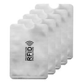 [Set of 5] IC Card, Interference, Anti-Magnetic, Anti-Skimming, Magnetic Shield, Card Protector, Card Case, Credit Card, IC Card, PR-RFID5, gray, Portrait