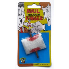 Nail Through Finger With Bandage - Practical Jokes Childrens Kids Party Tricks