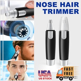 TSUINZ Portable Nose Hair Trimmer Electric Face Eyebrow Beard Razor Black Unisex USA