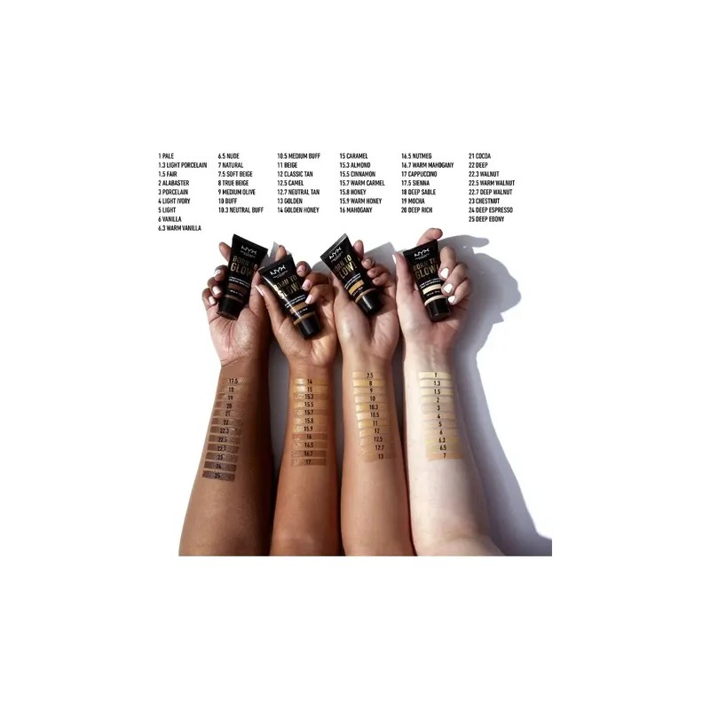 Base De Maquillaje Liquido Nyx Born To Glow