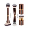 MAANGE 3 Piezas Brochas de Maquillaje Profesional Faciales de Aluminio