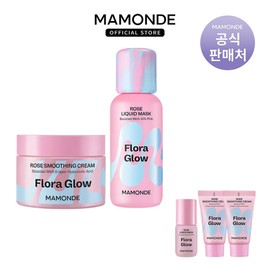 Flora Glow Rose Liquid Mask 80ml + Rose Smoothing Cream 50ml / 플로라 글로우 로즈 리퀴드 마스크 80ml + 로즈 스무딩 크림 50ml