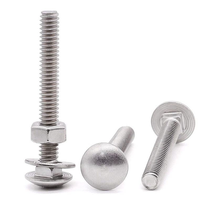 Glvaner (6 Sets) 3/8-16 x 3 Stainless Steel Carriage Bolts