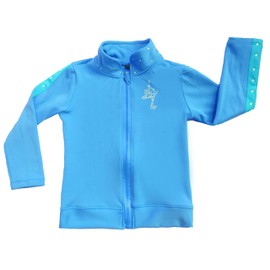 JoyCan Professional Ice Figure Skating Training Suit Children's Skating Suit Plush Blue