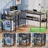 Unikito Reversible L Shaped Desk with Magic Power Outlets and
