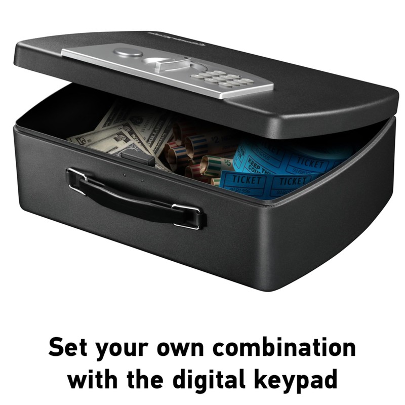 SentrySafe Portable Steel Combination Lock Security Safe, 4-7/16"H x 13"W