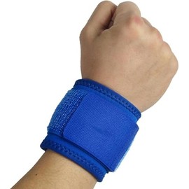 GLEEMEN Wrist Bandages, Pack of 2 Breathable Wrist Wraps, Wrist Support Bandage with Elastic Velcro Fastening, Wrist Bandage Fitness for Sports, Gymnastics, Strength Training (Blue)