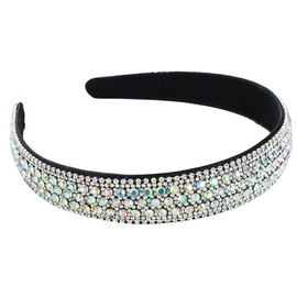 scicent Hair Accessories Wedding 1 Piece Headband Large Headpiece Rhinestone Bling Hair Bands Hair Band Wedding Bridesmaid Styling Accessories for Women Girls - 16716