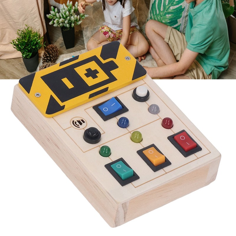 Light Up Sensory Board Noiseless Educational Portable Wooden LED Light
