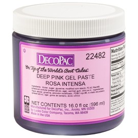 DecoPac Tulip Red Premium Paste Color 16oz Food Coloring For Baking. Colors Icing, Buttercream, Fondant. Made in USA