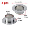 Antrader 4-Pack Stainless Steel Closet Rod Flange 2-Inch Dia. Heavy