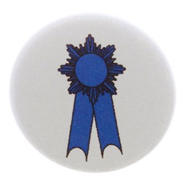 QTY 10 Blue Award Ribbon Sign Symbol 1.25" Pinback Buttons Pins Win Victory