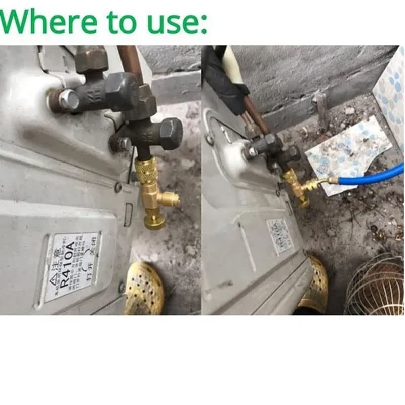 Opexicos 2Pcs Multifunctional R22/R410A Refrigeration Charging Adapter,Air Conditioning Charging Valve