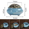 miraicosmo Incense Burner Incense Holder Set Soothing Color Ceramic (Light